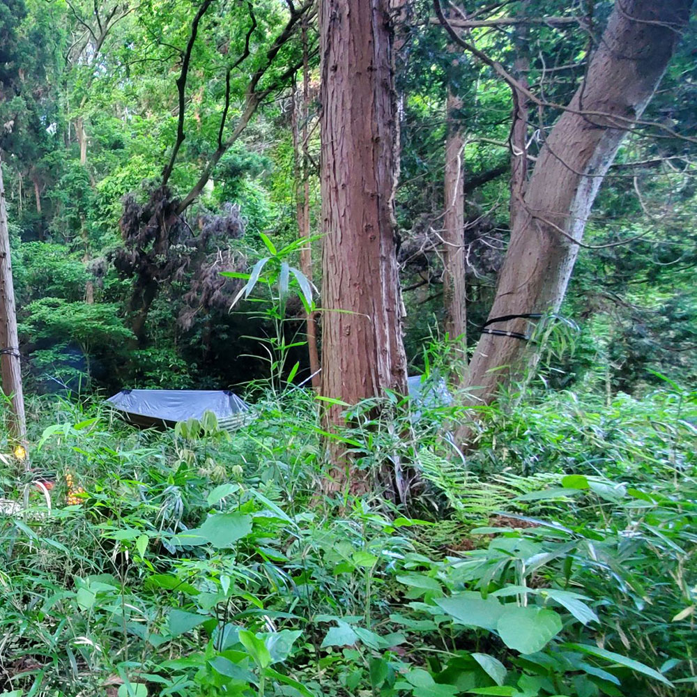 bushcraft campsite kamiyamaguchi hayama kanagawa japan