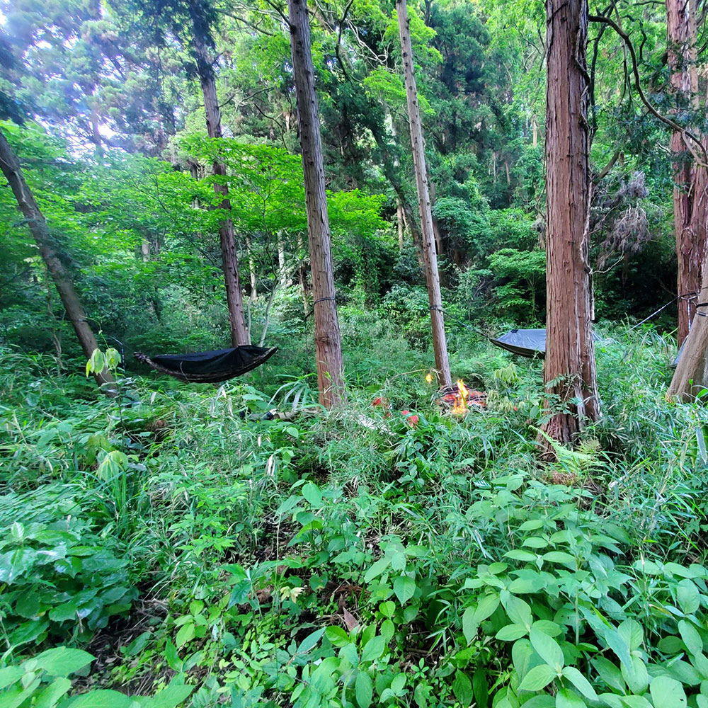 bushcraft campsite kamiyamaguchi hayama kanagawa japan