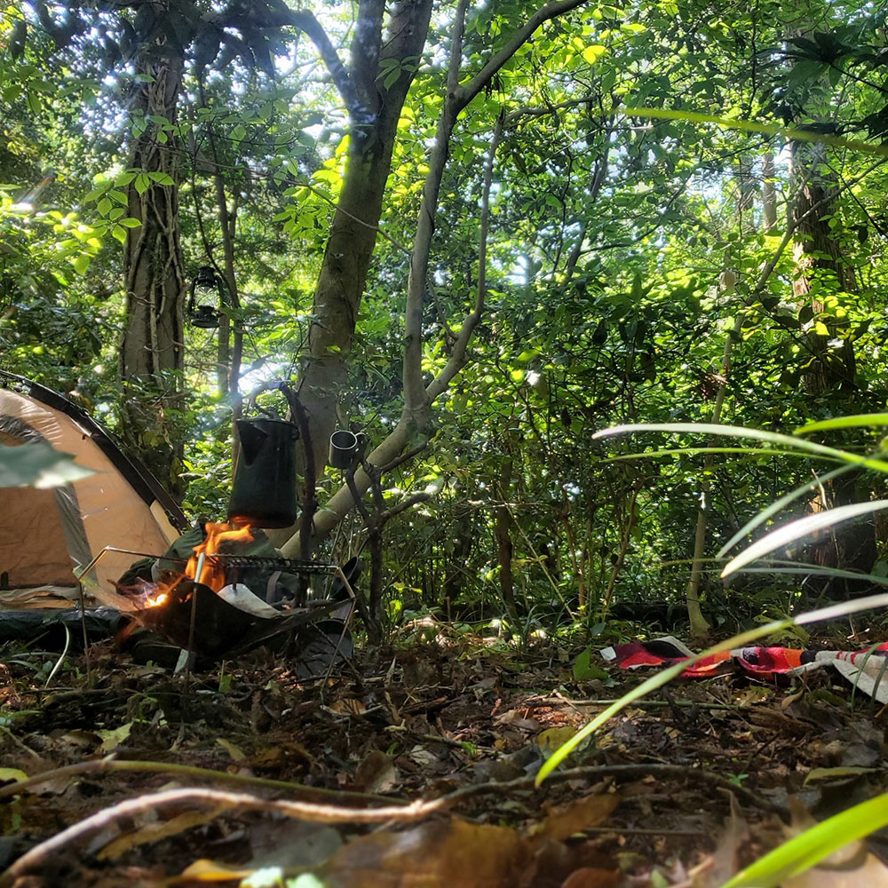 bushcraft campsite sakurayama zushi kanagawa japan
