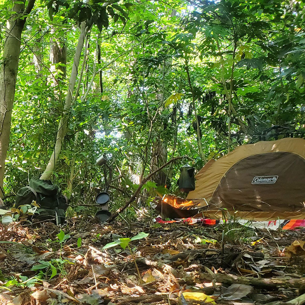 bushcraft campsite sakurayama zushi kanagawa japan
