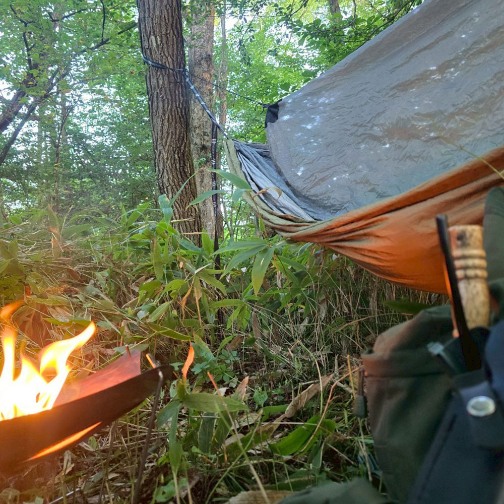 bushcraft campsite tsumagoi nagano japan